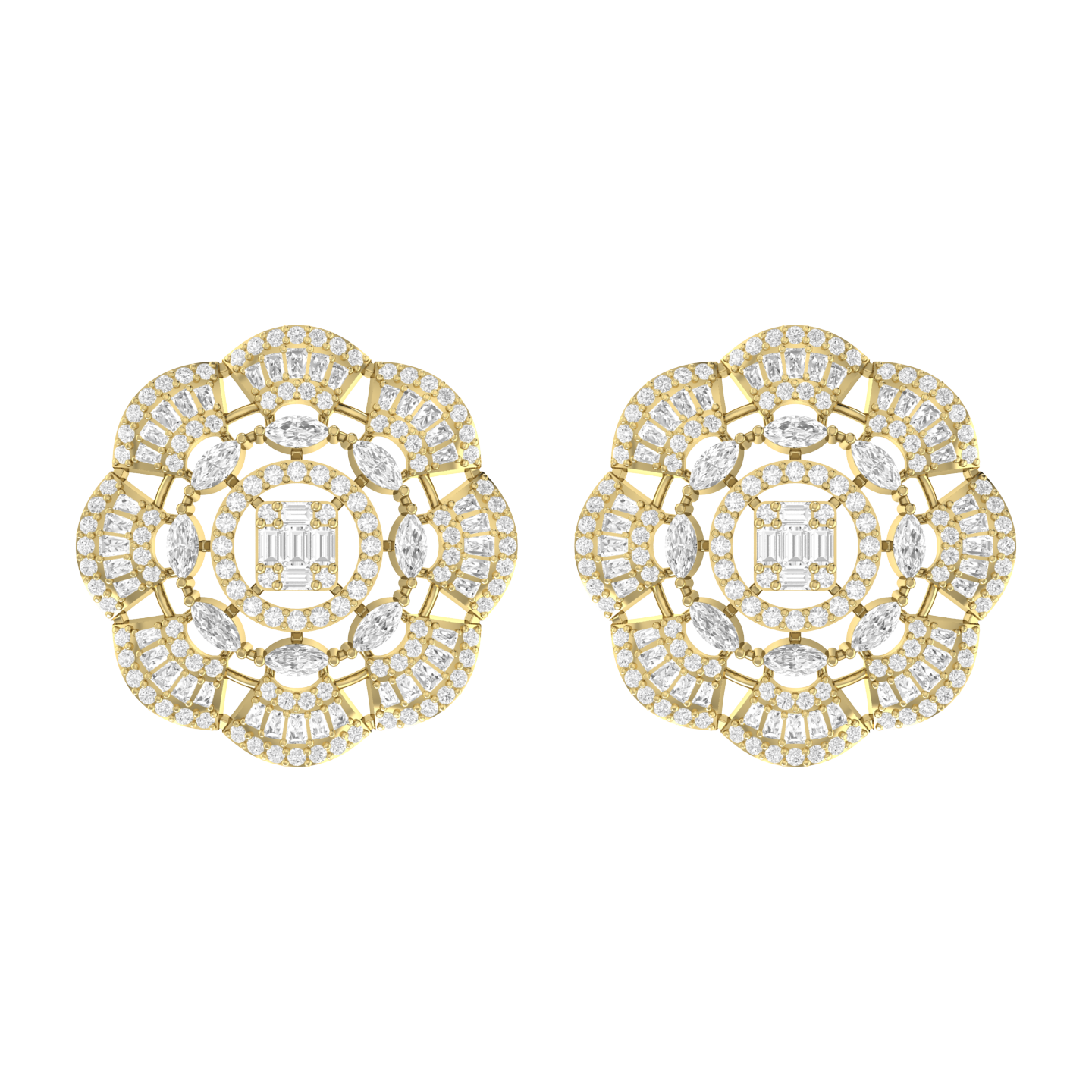 Aurora Hoops Diamond Earrings